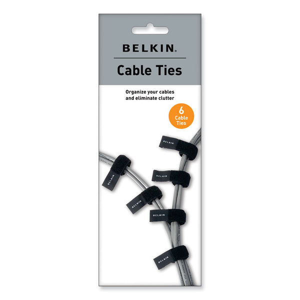 Belkin® Multicolored Cable Ties, 6/Pack (BLKF8B024)