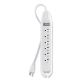 Belkin® Power Strip, 6 Outlets, 12 ft Cord, White (BLKF9D16012) Each