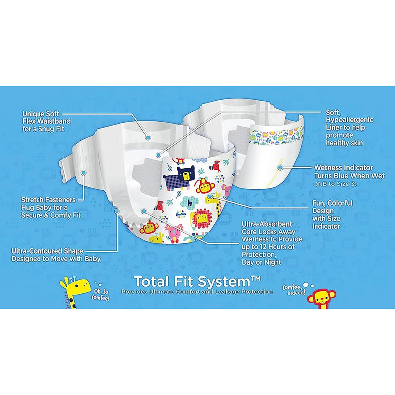 Comfees® Unisex Baby Diaper Size 4 Disposable Moderate Absorbency (993246_BG) 31/BG
