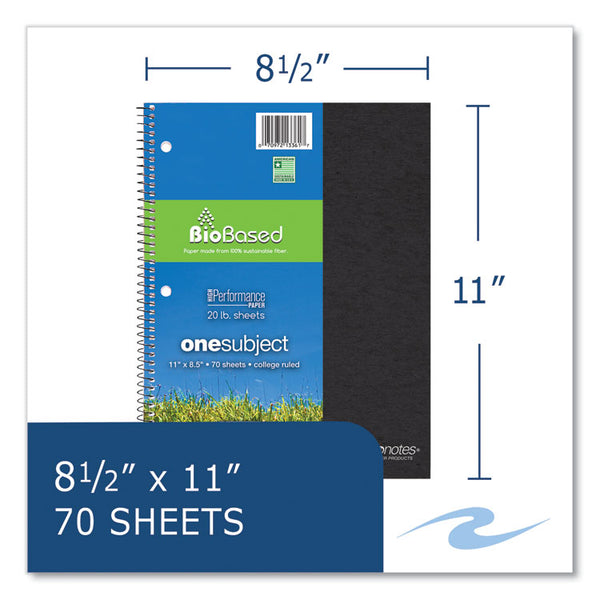 Roaring Spring® Environotes BioBased Notebook, 1-Subject, Medium/College Rule, Randomly Assorted Earthtone Cover, (70) 11 x 8.5 Sheets (ROA13361)