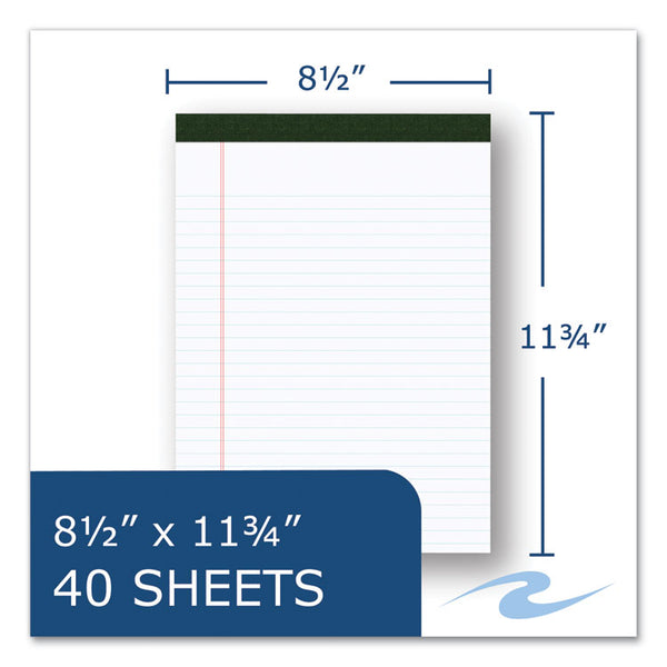 Roaring Spring® USDA Certified Bio-Preferred Legal Pad, Wide/Legal Rule, 40 White 8.5 x 11.75 Sheets, 12/Pack (ROA24326)