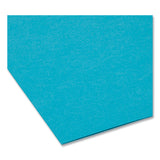 Smead™ Interior File Folders, 1/3-Cut Tabs: Assorted, Letter Size, 0.75" Expansion, Teal, 100/Box (SMD10291) Box of 100