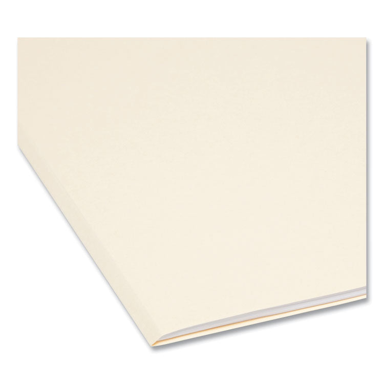 Smead™ Manila File Folders, 1/3-Cut Tabs: Assorted, Letter Size, 0.75" Expansion, Manila, 100/Box (SMD10330) Box of 100