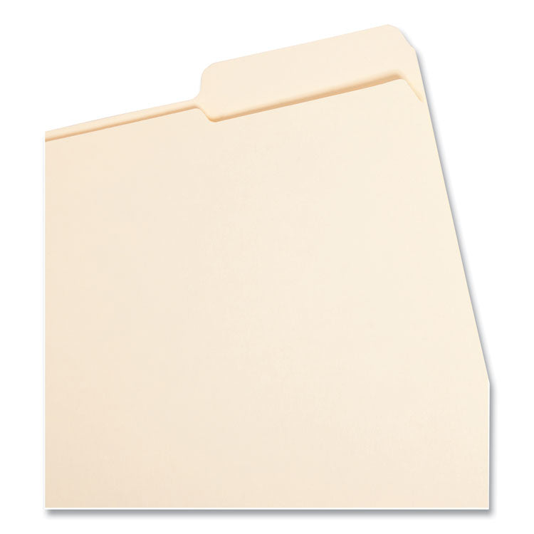 Smead™ Reinforced Tab Manila File Folders, 1/3-Cut Tabs: Right Position, Letter Size, 0.75" Expansion, 11-pt Manila, 100/Box (SMD10337)