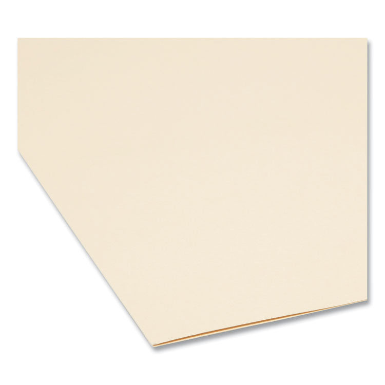 Smead™ 100% Recycled Manila Top Tab File Folders, 1/3-Cut Tabs: Assorted, Letter Size, 0.75" Expansion, Manila, 100/Box (SMD10339)