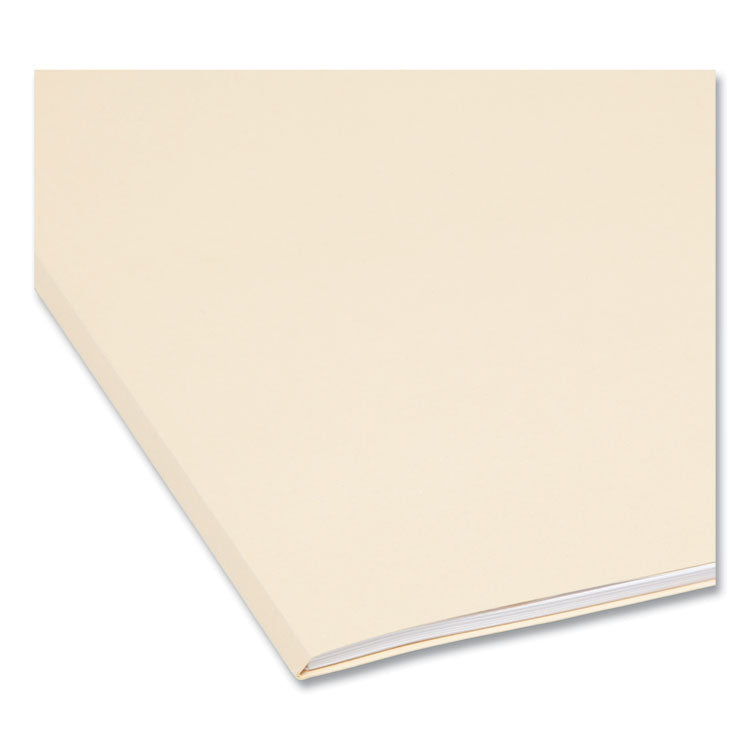 Smead™ 100% Recycled Manila Top Tab File Folders, 1/3-Cut Tabs: Assorted, Letter Size, 0.75" Expansion, Manila, 100/Box (SMD10339)