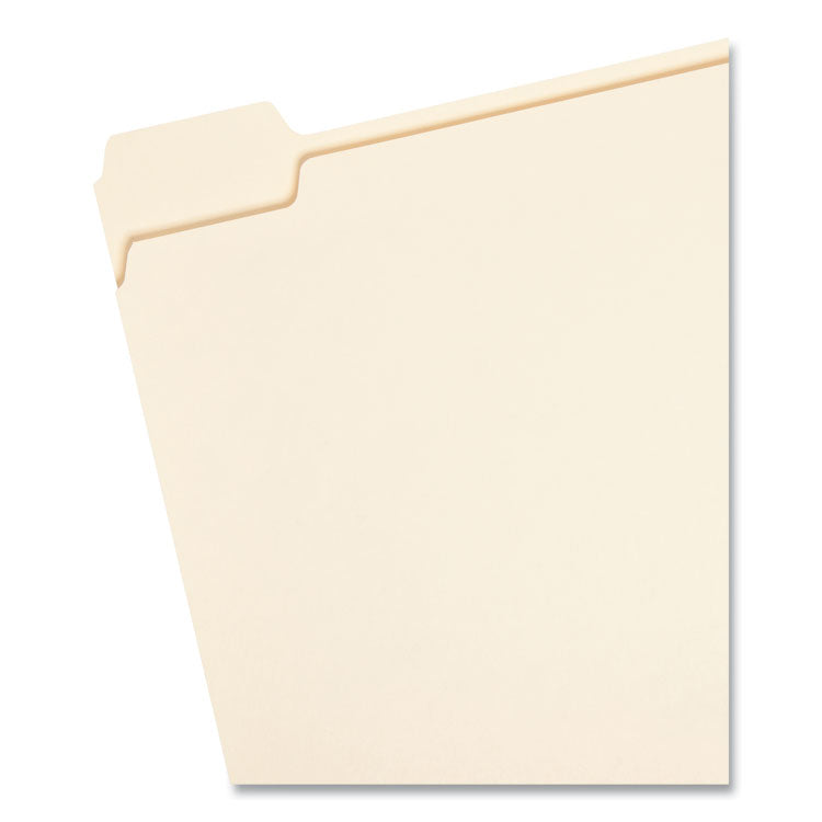 Smead™ Manila File Folders, 1/5-Cut Tabs: Assorted, Letter Size, 0.75" Expansion, Manila, 100/Box (SMD10350) Box of 100