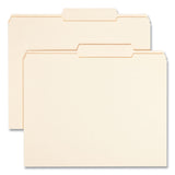 Smead™ Reinforced Guide Height File Folders, 2/5-Cut Tabs: Right of Center Position, Letter Size, 0.75" Expansion, Manila, 100/Box (SMD10376)