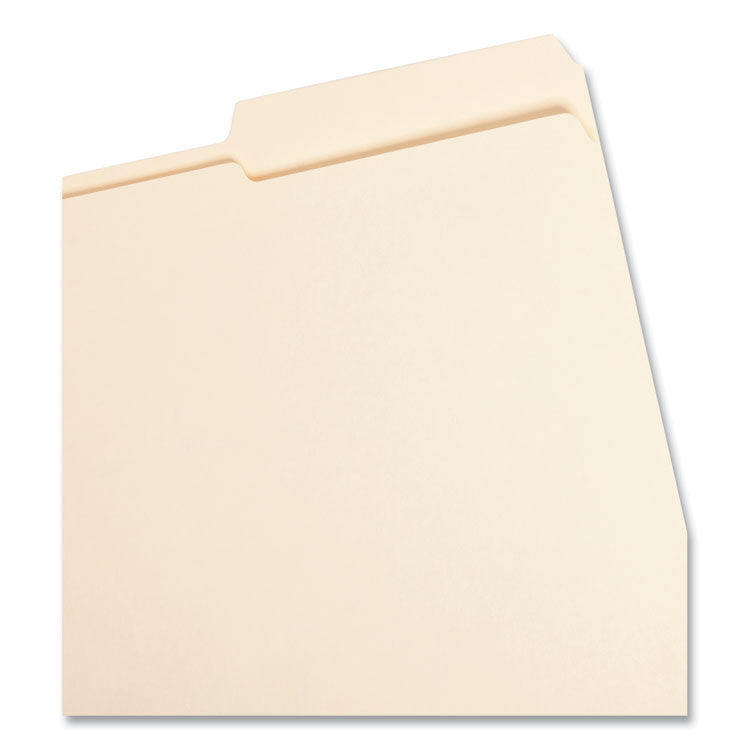 Smead™ Reinforced Guide Height File Folders, 2/5-Cut Tabs: Right Position, Letter Size, 0.75" Expansion, Manila, 100/Box (SMD10386)