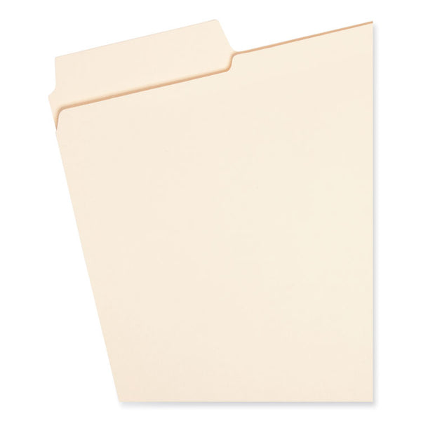 Smead™ SuperTab Reinforced Guide Height Top Tab Folders, 1/3-Cut Tabs: Assorted, Letter Size, 0.75" Expansion, Manila, 100/Box (SMD10395)