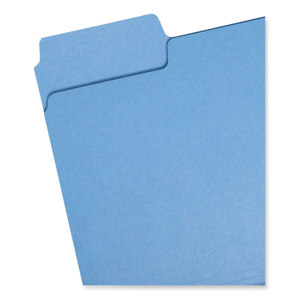 Smead™ SuperTab Colored File Folders, 1/3-Cut Tabs: Assorted, Letter Size, 0.75" Expansion, 14-pt Stock, Assorted Colors, 50/Box (SMD10410)