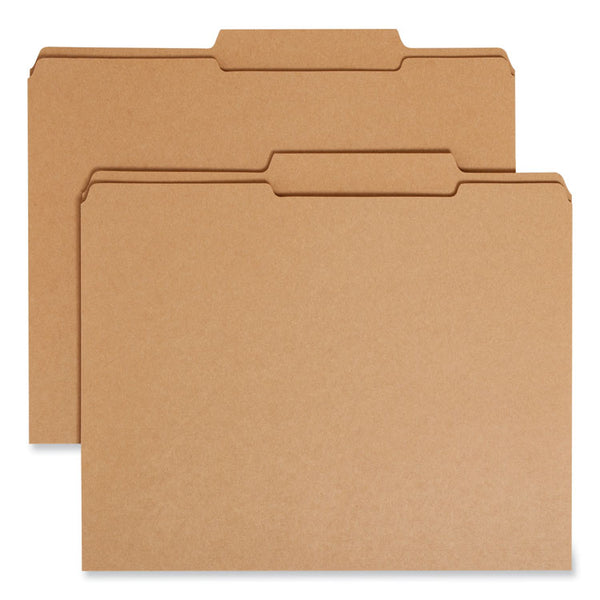 Smead™ Guide Height Reinforced Heavyweight Kraft File Folder, 2/5-Cut Tabs: Right of Center, Letter, 0.75" Expansion, Brown, 100/Box (SMD10776)