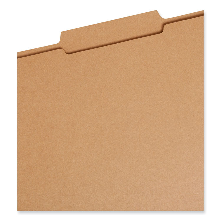 Smead™ Guide Height Reinforced Heavyweight Kraft File Folder, 2/5-Cut Tabs: Right of Center, Letter, 0.75" Expansion, Brown, 100/Box (SMD10776) Pack of 100