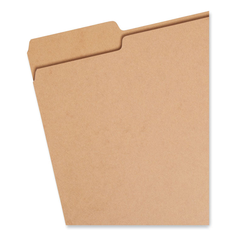 Smead™ Heavyweight Kraft File Folder, 1/3-Cut Tabs: Assorted, Letter Size, 0.75" Expansion, 17-pt Kraft, Brown, 50/Box (SMD10830)