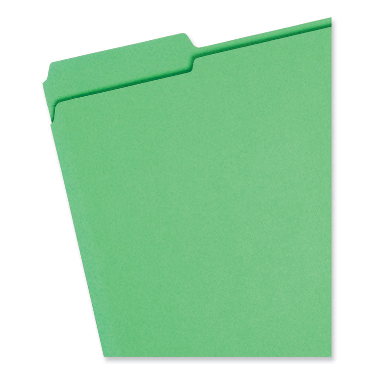 Smead™ Reinforced Top Tab Colored File Folders, 1/3-Cut Tabs: Assorted, Letter Size, 0.75" Expansion, Assorted Colors, 12/Pack (SMD11641)