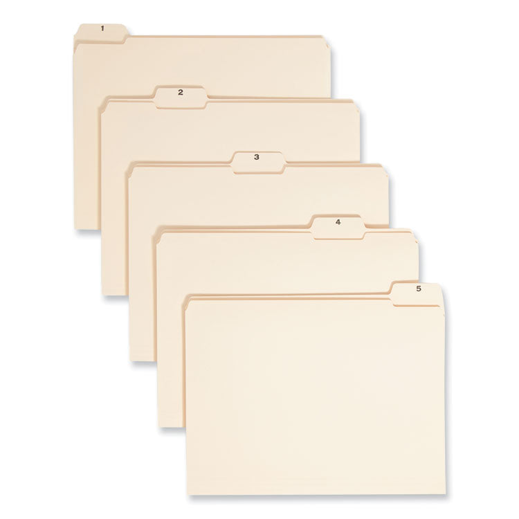 Smead™ Indexed File Folder Sets, 1/5-Cut Prelabeled Tabs: 1 to 31, Letter Size, 0.75" Expansion, Manila, 31/Set (SMD11769)