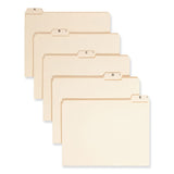 Smead™ Indexed File Folder Sets, 1/5-Cut Prelabeled Tabs: A to Z, Letter Size, 0.75" Expansion, Manila, 25/Set (SMD11777)