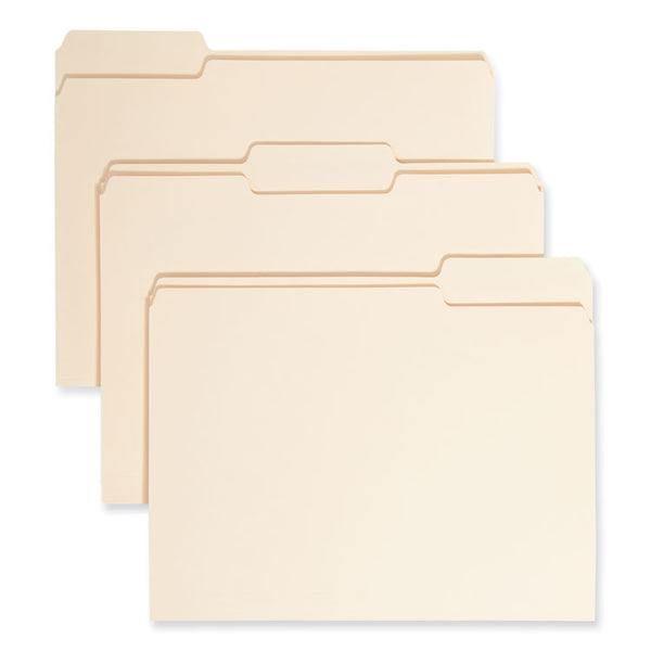 Smead™ Manila File Folders, 1/3-Cut Tabs: Assorted, Letter Size, 0.75" Expansion, Manila, 24/Pack (SMD11928)