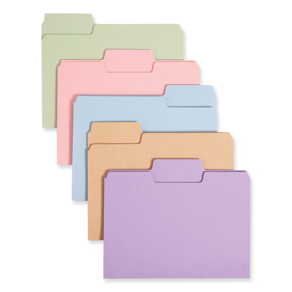Smead™ SuperTab Colored File Folders, 1/3-Cut Tabs: Assorted, Letter Size, 0.75" Expansion, 11-pt Stock, Color Assortment 2, 100/Box (SMD11961)