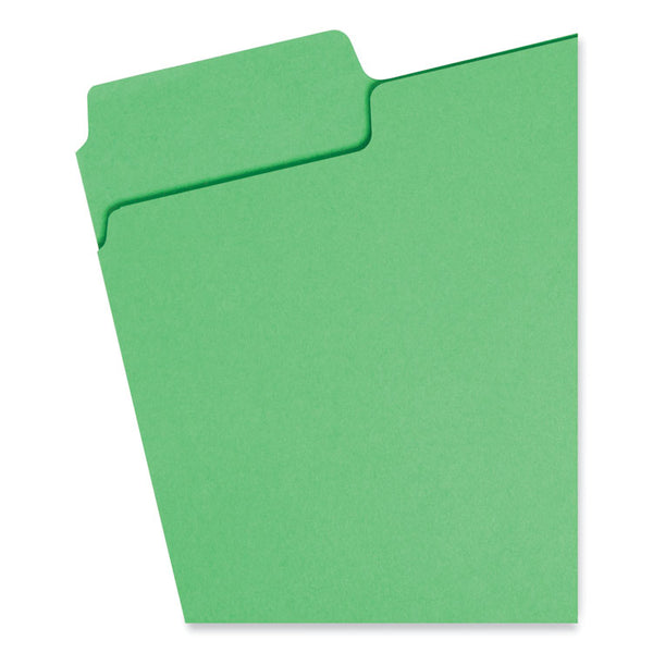 Smead™ SuperTab Colored File Folders, 1/3-Cut Tabs: Assorted, Letter Size, 0.75" Expansion, 11-pt Stock, Color Assortment 1, 100/Box (SMD11987)