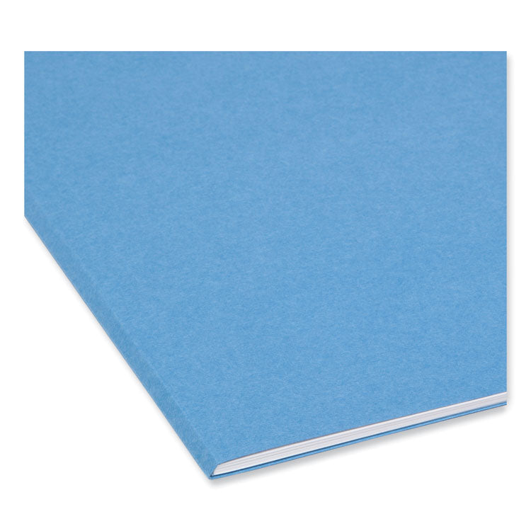 Smead™ Reinforced Top Tab Colored File Folders, Straight Tabs, Letter Size, 0.75" Expansion, Blue, 100/Box (SMD12010)