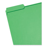 Smead™ Reinforced Top Tab Colored File Folders, 1/3-Cut Tabs: Assorted, Letter Size, 0.75" Expansion, Green, 100/Box (SMD12134)