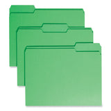 Smead™ Colored File Folders, 1/3-Cut Tabs: Assorted, Letter Size, 0.75" Expansion, Green, 100/Box (SMD12143)