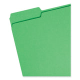 Smead™ Colored File Folders, 1/3-Cut Tabs: Assorted, Letter Size, 0.75" Expansion, Green, 100/Box (SMD12143)