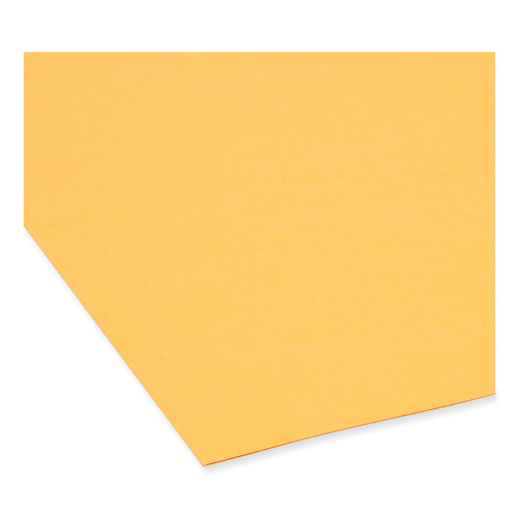 Smead™ Reinforced Top Tab Colored File Folders, 1/3-Cut Tabs: Assorted, Letter Size, 0.75" Expansion, Goldenrod, 100/Box (SMD12234)