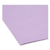 Smead™ Reinforced Top Tab Colored File Folders, 1/3-Cut Tabs: Assorted, Letter Size, 0.75" Expansion, Lavender, 100/Box (SMD12434)