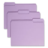 Smead™ Colored File Folders, 1/3-Cut Tabs: Assorted, Letter Size, 0.75" Expansion, Lavender, 100/Box (SMD12443)