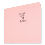 Smead™ Reinforced Top Tab Colored File Folders, Straight Tabs, Letter Size, 0.75" Expansion, Pink, 100/Box (SMD12610)