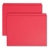 Smead™ Reinforced Top Tab Colored File Folders, Straight Tabs, Letter Size, 0.75" Expansion, Red, 100/Box (SMD12710)