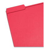 Smead™ Reinforced Top Tab Colored File Folders, 1/3-Cut Tabs: Assorted, Letter Size, 0.75" Expansion, Red, 100/Box (SMD12734)