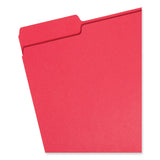 Smead™ Colored File Folders, 1/3-Cut Tabs: Assorted, Letter Size, 0.75" Expansion, Red, 100/Box (SMD12743)