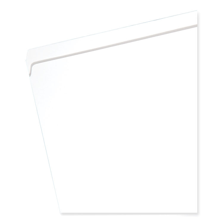 Smead™ Reinforced Top Tab Colored File Folders, Straight Tabs, Letter Size, 0.75" Expansion, White, 100/Box (SMD12810)