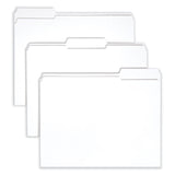 Smead™ Reinforced Top Tab Colored File Folders, 1/3-Cut Tabs: Assorted, Letter Size, 0.75" Expansion, White, 100/Box (SMD12834)