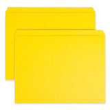 Smead™ Reinforced Top Tab Colored File Folders, Straight Tabs, Letter Size, 0.75" Expansion, Yellow, 100/Box (SMD12910)