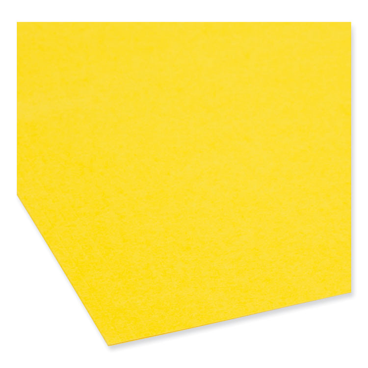 Smead™ Top Tab Colored Fastener Folders, 0.75" Expansion, 2 Fasteners, Letter Size, Yellow Exterior, 50/Box (SMD12940)