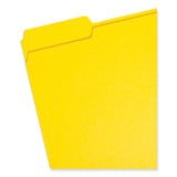 Smead™ Colored File Folders, 1/3-Cut Tabs: Assorted, Letter Size, 0.75" Expansion, Yellow, 100/Box (SMD12943)