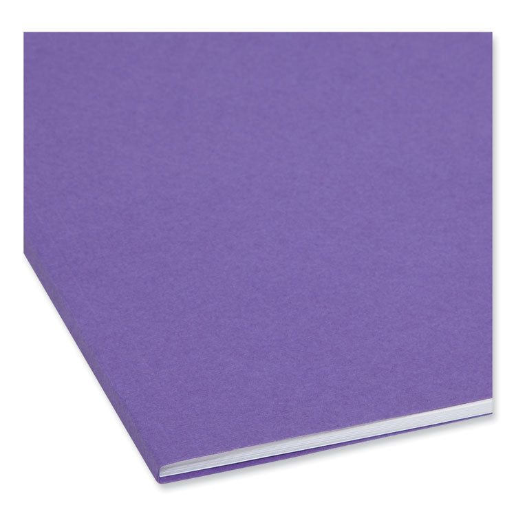 Smead™ Top Tab Colored Fastener Folders, 0.75" Expansion, 2 Fasteners, Letter Size, Purple Exterior, 50/Box (SMD13040)