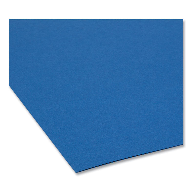Smead™ Colored File Folders, 1/3-Cut Tabs: Assorted, Letter Size, 0.75" Expansion, Navy Blue, 100/Box (SMD13193)