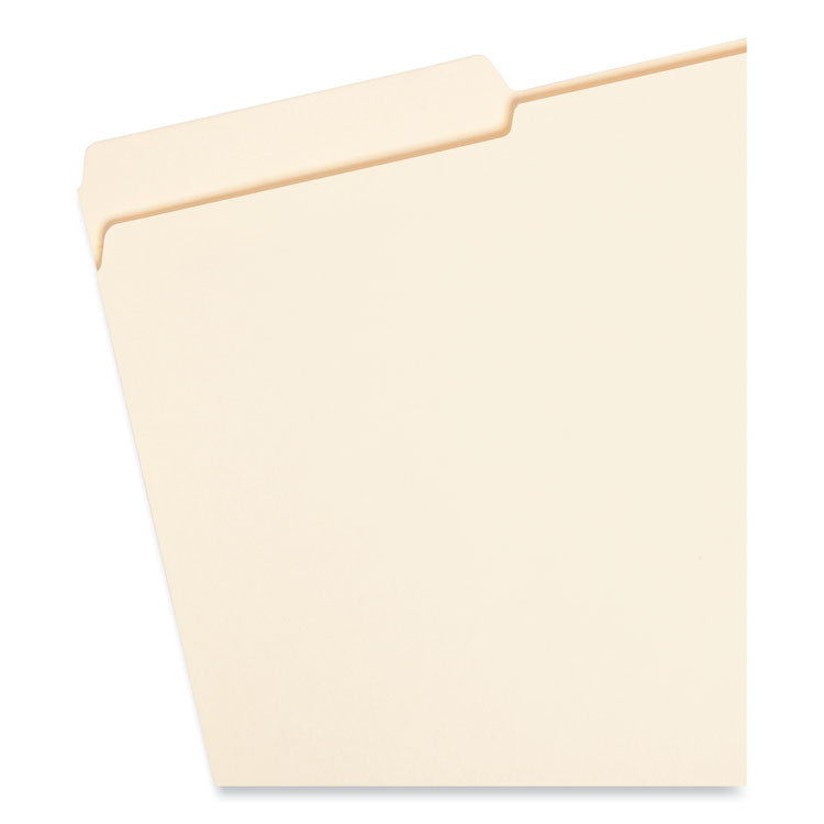 Smead™ Reinforced Tab Manila File Folders, 1/3-Cut Tabs: Left Position, Legal Size, 0.75" Expansion, 11-pt Manila, 100/Box (SMD15335)