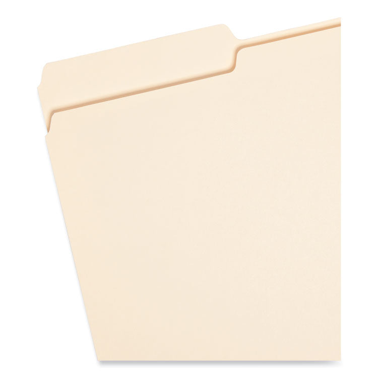 Smead™ Top Tab File Folders with Antimicrobial Product Protection, 1/3-Cut Tabs: Assorted, Legal, 0.75" Expansion, Manila, 100/Box (SMD15338)