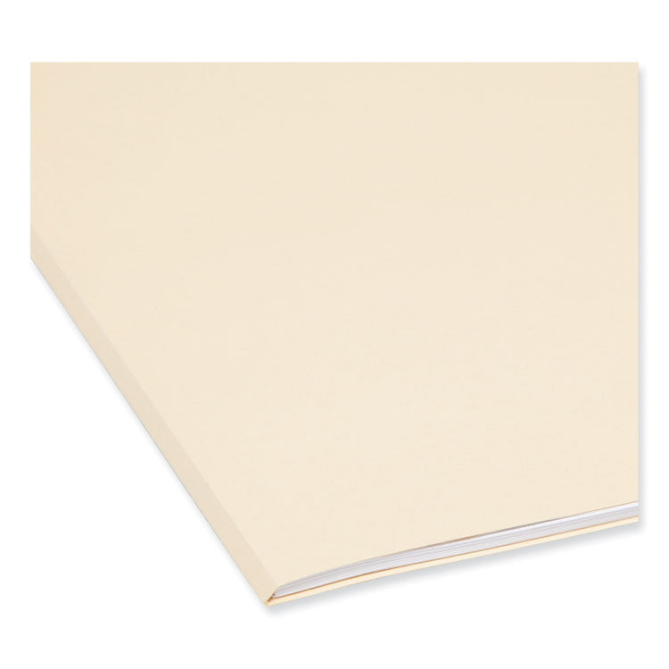 Smead™ 100% Recycled Manila Top Tab File Folders, 1/3-Cut Tabs: Assorted, Legal Size, 0.75" Expansion, Manila, 100/Box (SMD15339)
