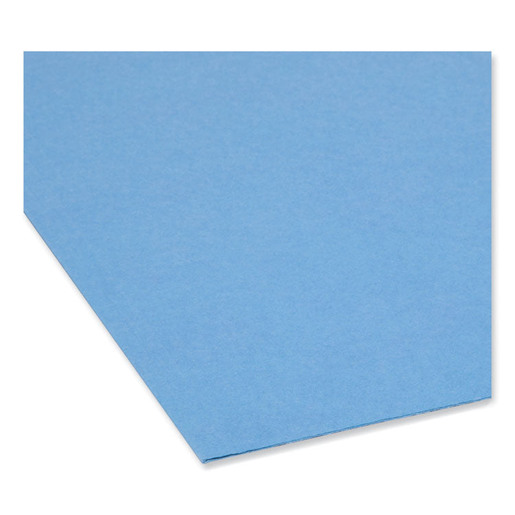 Smead™ Reinforced Top Tab Colored File Folders, Straight Tabs, Legal Size, 0.75" Expansion, Blue, 100/Box (SMD17010)