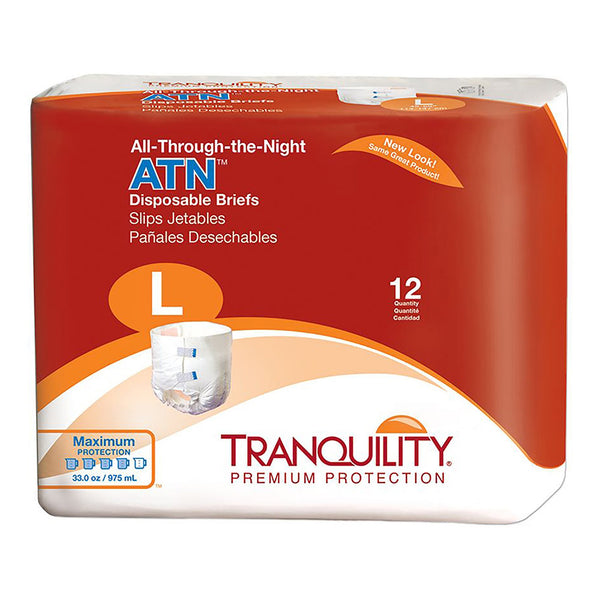 Tranquility® ATN Unisex Adult Incontinence Brief Large Disposable Heavy Absorbency (665234_CS) 96/CS
