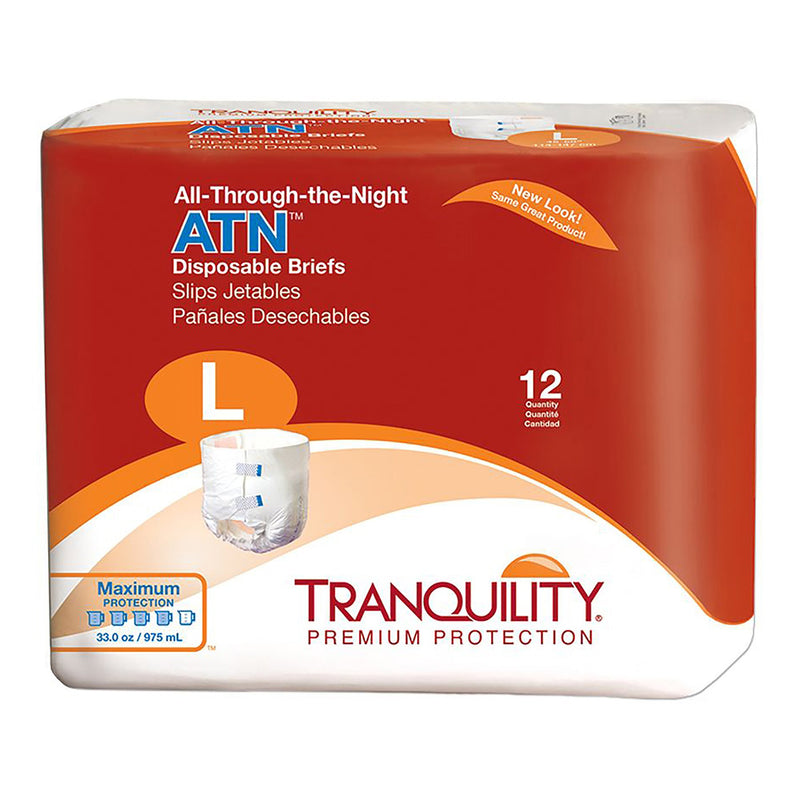 Tranquility® ATN Unisex Adult Incontinence Brief Large Disposable Heavy Absorbency (665234_CS) 96/CS