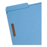 Smead™ Top Tab Colored Fastener Folders, 0.75" Expansion, 2 Fasteners, Legal Size, Blue Exterior, 50/Box (SMD17040)