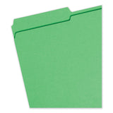 Smead™ Reinforced Top Tab Colored File Folders, 1/3-Cut Tabs: Assorted, Legal Size, 0.75" Expansion, Green, 100/Box (SMD17134)